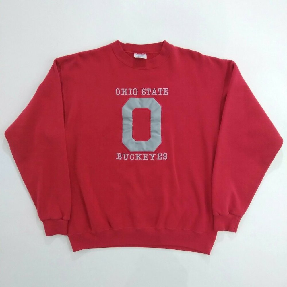 VTG 80's Santee Sweats Ohio State Buckeyes Crewneck Sweater L Embroidered NCAA